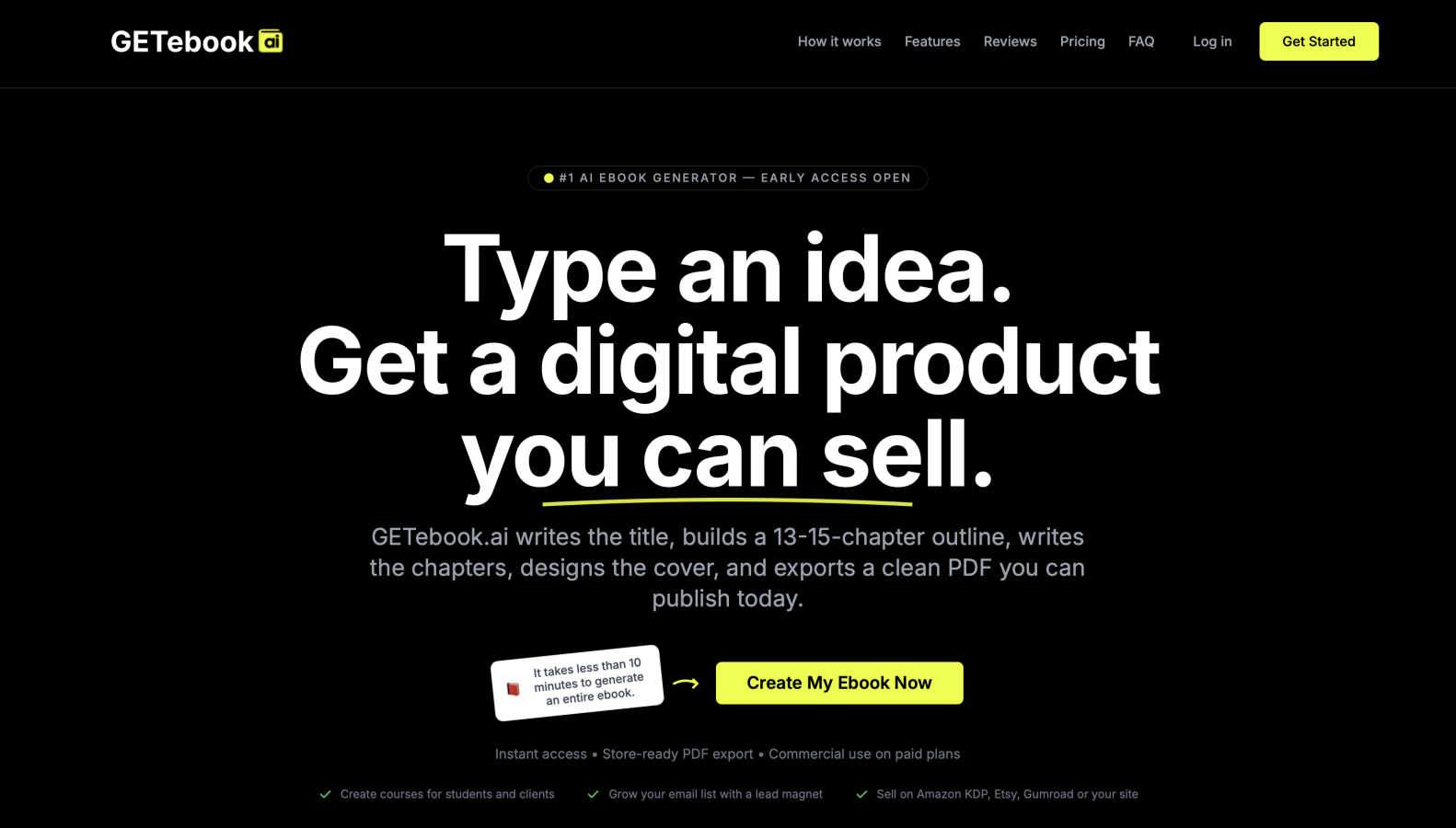 GETebook.ai application interface and features