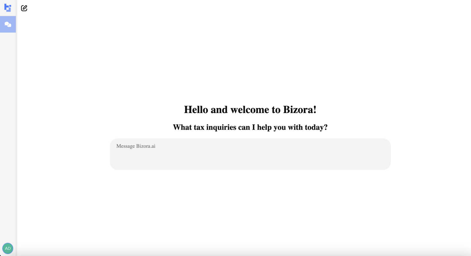 Bizora Inc. application interface and features