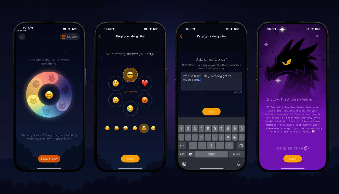 VibeLoop application interface and features