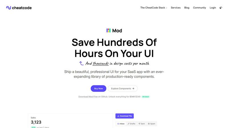 Mod application interface and features