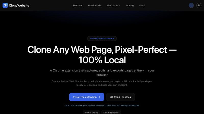CloneWebsite screenshot