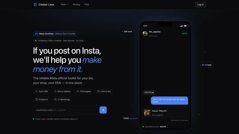 CreatorlaneHQ screenshot