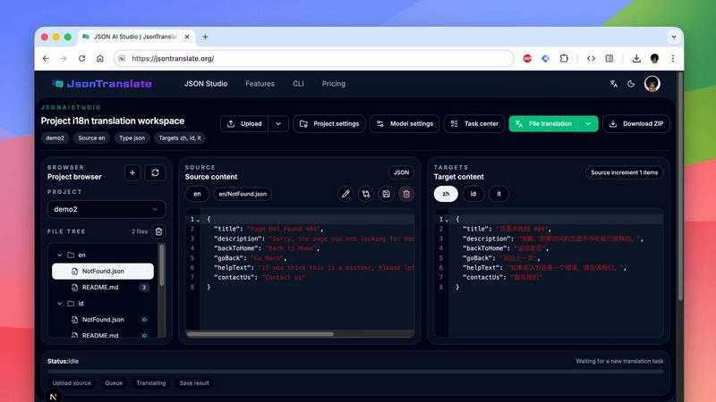 JsonTranslate screenshot