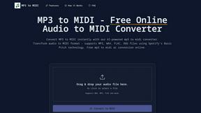 Mp3ToMidi - AI tool for Audio & Music