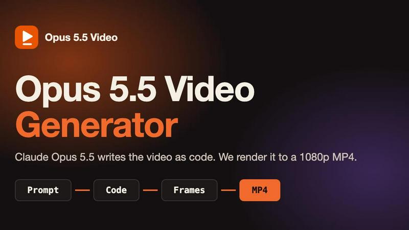 Opus 5.5 Video Generator screenshot