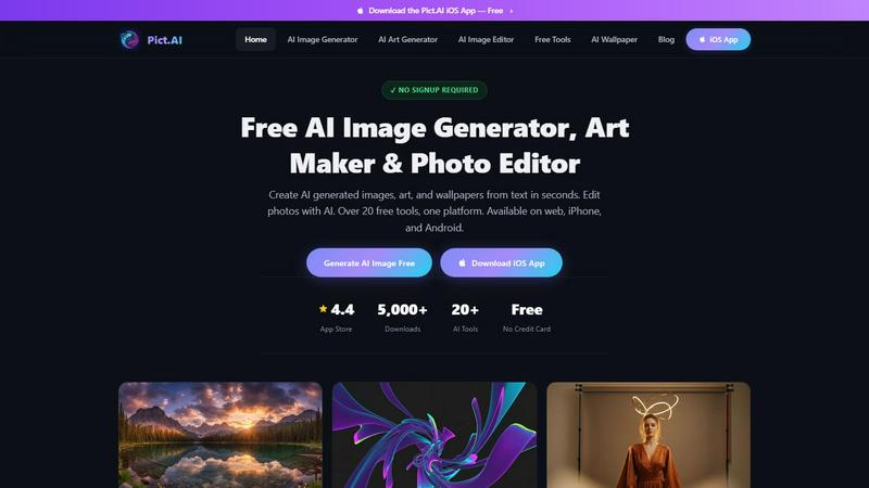 Pict AI - Image Generator & Editor screenshot