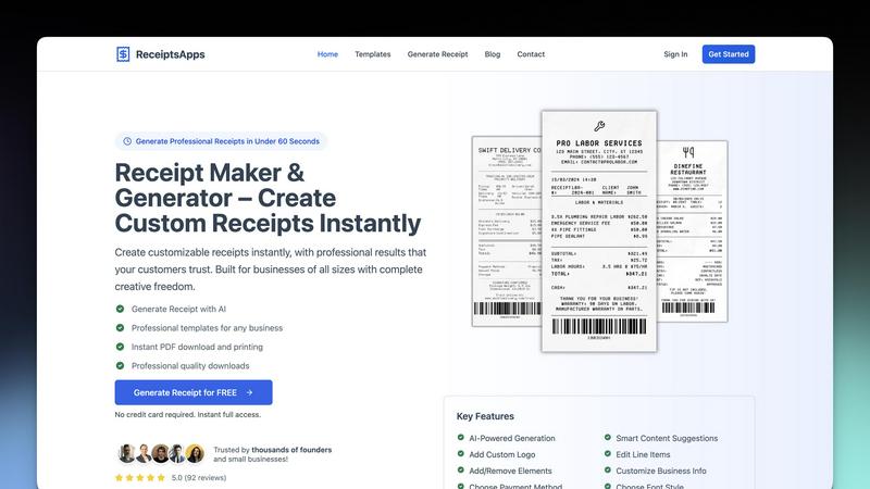 ReceiptsApps screenshot