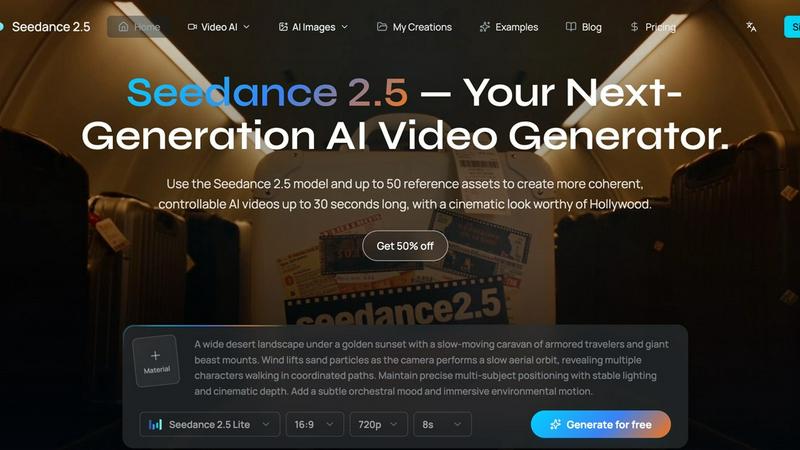 Seedance 2.5 screenshot