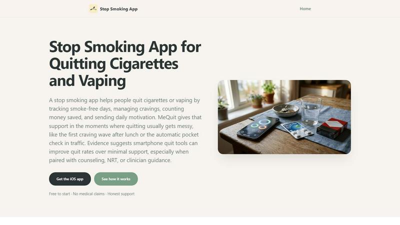 Stop Smoking App screenshot