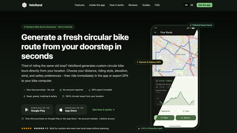 VeloRand screenshot